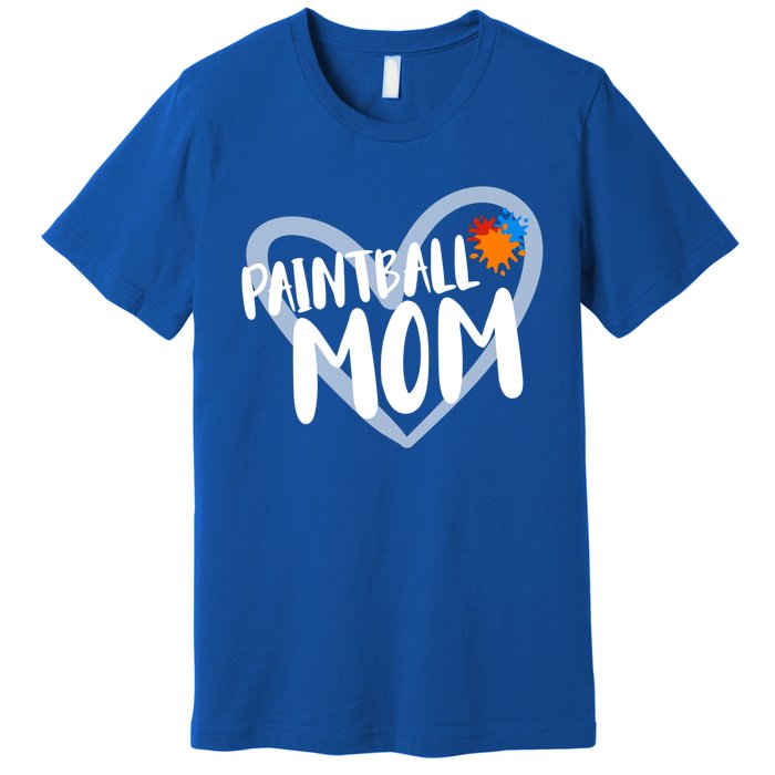 Funny Paintball Mom Heart Paintballing Cool Gift Premium T-Shirt