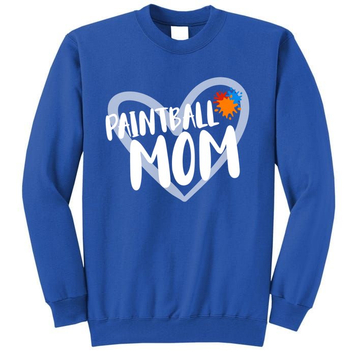 Funny Paintball Mom Heart Paintballing Cool Gift Tall Sweatshirt