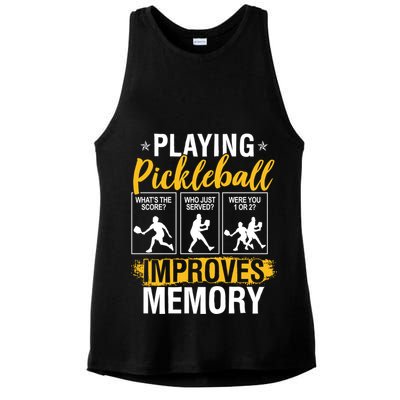 Funny Pickleball Memory Graphic Pickleball Player Ladies PosiCharge Tri-Blend Wicking Tank