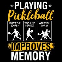 Funny Pickleball Memory Graphic Pickleball Player Impact Tech Backpack