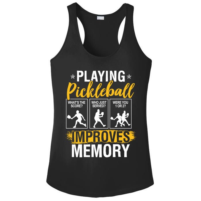Funny Pickleball Memory Graphic Pickleball Player Ladies PosiCharge Competitor Racerback Tank