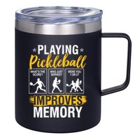 Funny Pickleball Memory Graphic Pickleball Player 12oz Stainless Steel Coffee Mug