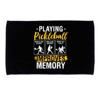 Funny Pickleball Memory Graphic Pickleball Player Microfiber Hand Towel
