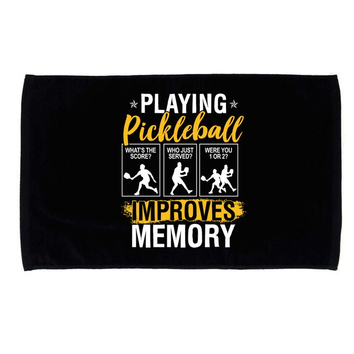 Funny Pickleball Memory Graphic Pickleball Player Microfiber Hand Towel