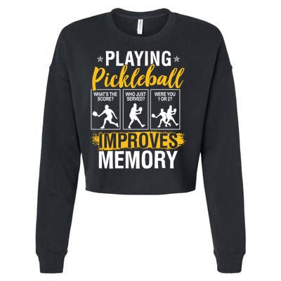 Funny Pickleball Memory Graphic Pickleball Player Cropped Pullover Crew