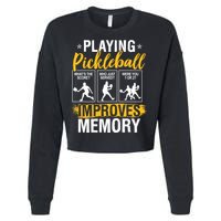 Funny Pickleball Memory Graphic Pickleball Player Cropped Pullover Crew