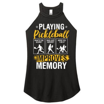Funny Pickleball Memory Graphic Pickleball Player Women's Perfect Tri Rocker Tank
