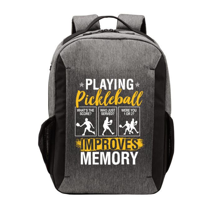 Funny Pickleball Memory Graphic Pickleball Player Vector Backpack