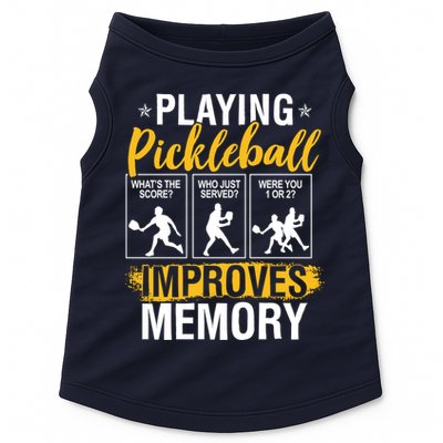 Funny Pickleball Memory Graphic Pickleball Player Doggie Tank