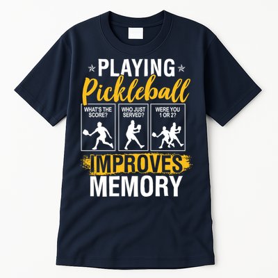 Funny Pickleball Memory Graphic Pickleball Player Tall T-Shirt