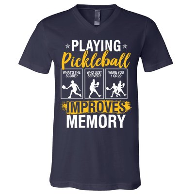 Funny Pickleball Memory Graphic Pickleball Player V-Neck T-Shirt