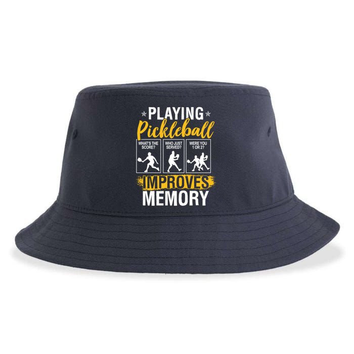 Funny Pickleball Memory Graphic Pickleball Player Sustainable Bucket Hat