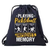 Funny Pickleball Memory Graphic Pickleball Player Drawstring Bag