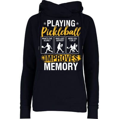 Funny Pickleball Memory Graphic Pickleball Player Womens Funnel Neck Pullover Hood