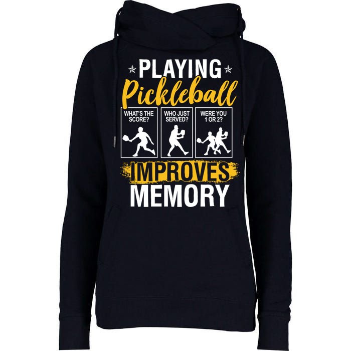 Funny Pickleball Memory Graphic Pickleball Player Womens Funnel Neck Pullover Hood