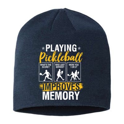 Funny Pickleball Memory Graphic Pickleball Player Sustainable Beanie