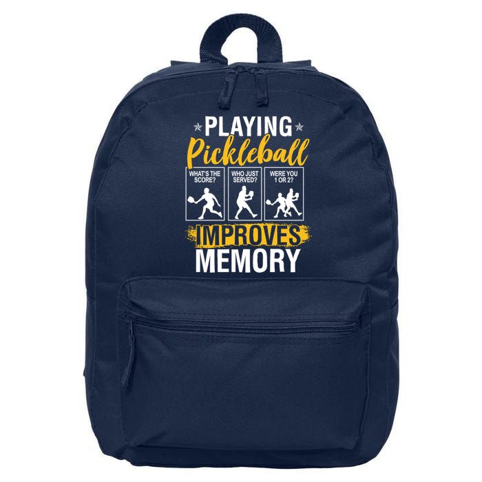 Funny Pickleball Memory Graphic Pickleball Player 16 in Basic Backpack