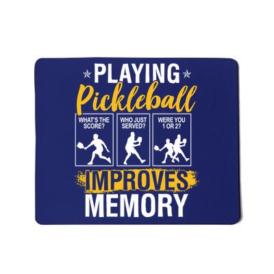 Funny Pickleball Memory Graphic Pickleball Player Mousepad