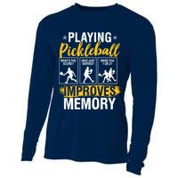 Funny Pickleball Memory Graphic Pickleball Player Cooling Performance Long Sleeve Crew