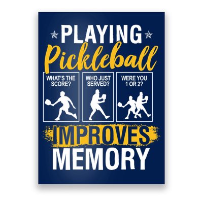 Funny Pickleball Memory Graphic Pickleball Player Poster