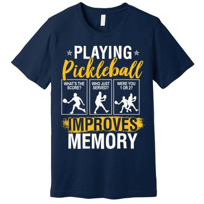 Funny Pickleball Memory Graphic Pickleball Player Premium T-Shirt