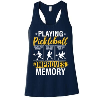 Funny Pickleball Memory Graphic Pickleball Player Womens Tank Top
