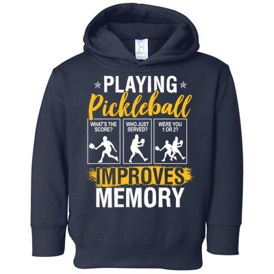 Funny Pickleball Memory Graphic Pickleball Player Toddler Hoodie