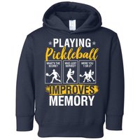 Funny Pickleball Memory Graphic Pickleball Player Toddler Hoodie