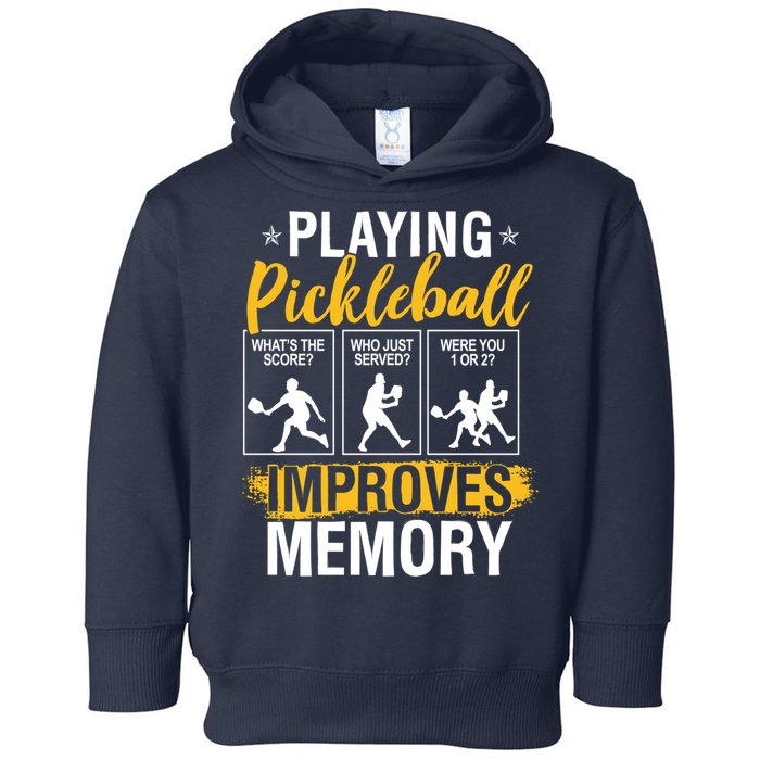 Funny Pickleball Memory Graphic Pickleball Player Toddler Hoodie