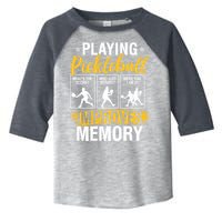 Funny Pickleball Memory Graphic Pickleball Player Toddler Fine Jersey T-Shirt