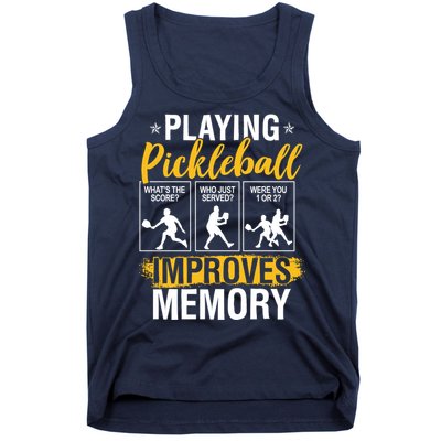 Funny Pickleball Memory Graphic Pickleball Player Tank Top