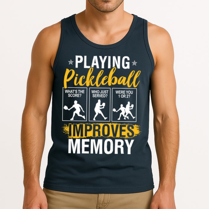 Funny Pickleball Memory Graphic Pickleball Player Tank Top