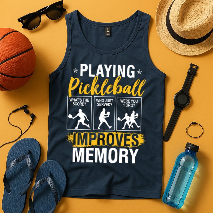 Funny Pickleball Memory Graphic Pickleball Player Tank Top