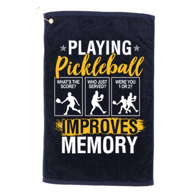 Funny Pickleball Memory Graphic Pickleball Player Golf Towel