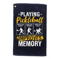 Funny Pickleball Memory Graphic Pickleball Player Golf Towel