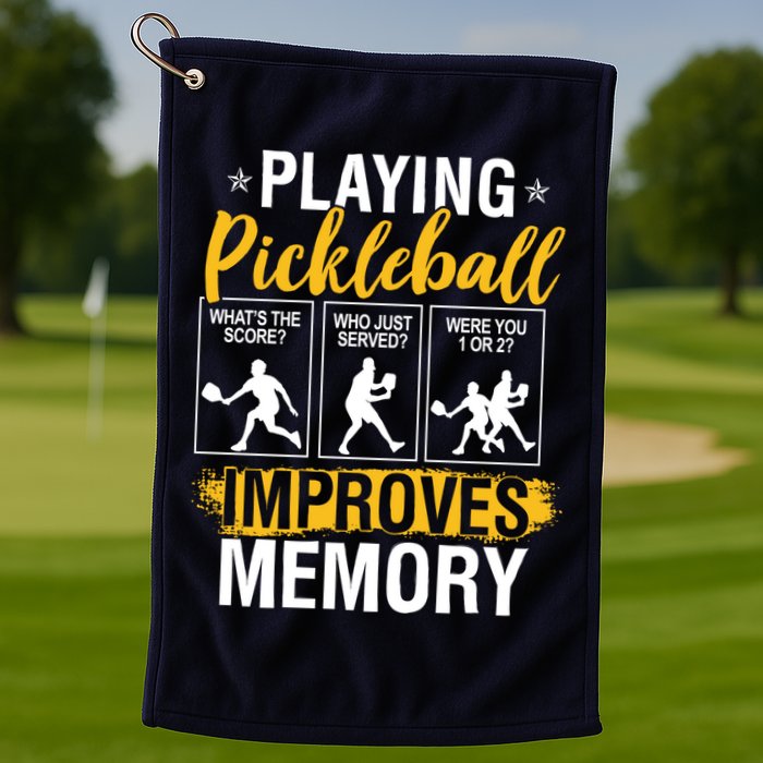Funny Pickleball Memory Graphic Pickleball Player Golf Towel