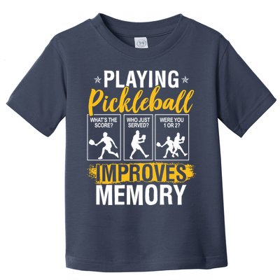 Funny Pickleball Memory Graphic Pickleball Player Toddler T-Shirt