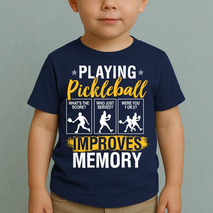 Funny Pickleball Memory Graphic Pickleball Player Toddler T-Shirt
