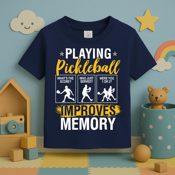 Funny Pickleball Memory Graphic Pickleball Player Toddler T-Shirt