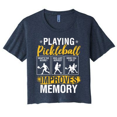 Funny Pickleball Memory Graphic Pickleball Player Crop Top