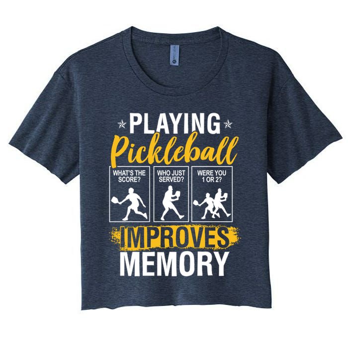 Funny Pickleball Memory Graphic Pickleball Player Crop Top
