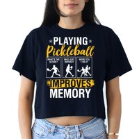 Funny Pickleball Memory Graphic Pickleball Player Crop Top