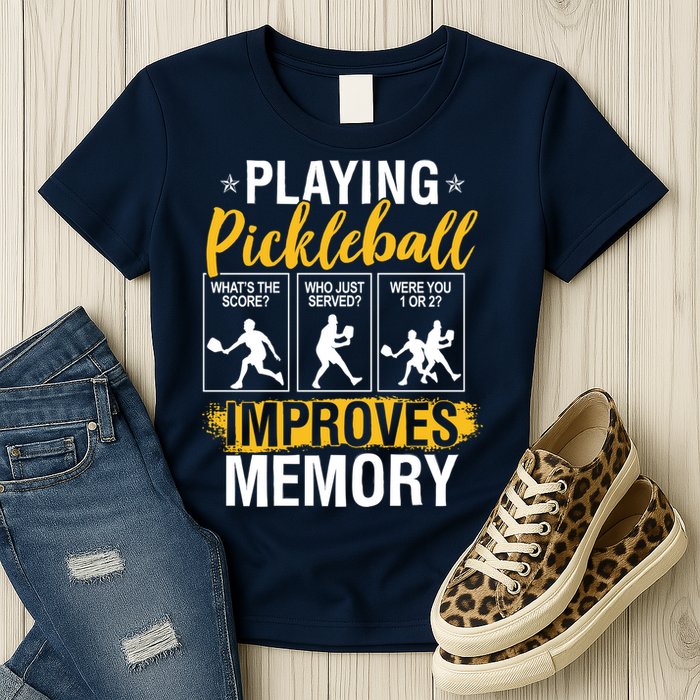 Funny Pickleball Memory Graphic Pickleball Player Womens T-Shirt