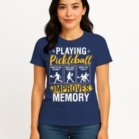Funny Pickleball Memory Graphic Pickleball Player Womens T-Shirt