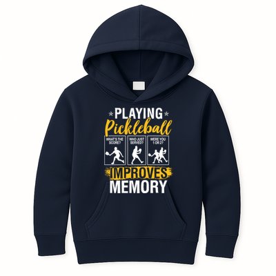 Funny Pickleball Memory Graphic Pickleball Player Kids Hoodie
