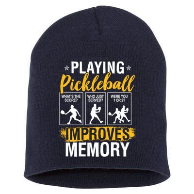 Funny Pickleball Memory Graphic Pickleball Player Short Acrylic Beanie