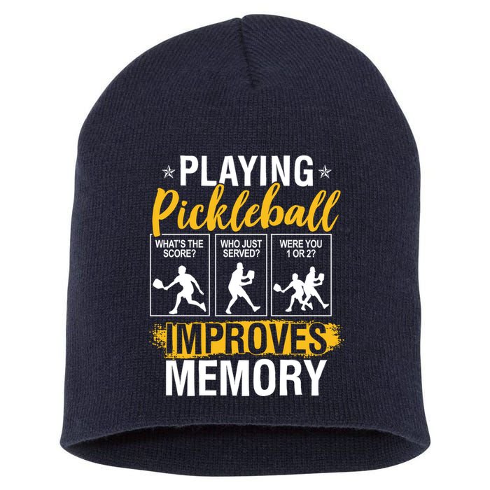 Funny Pickleball Memory Graphic Pickleball Player Short Acrylic Beanie
