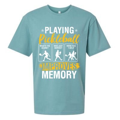 Funny Pickleball Memory Graphic Pickleball Player Sueded Cloud Jersey T-Shirt