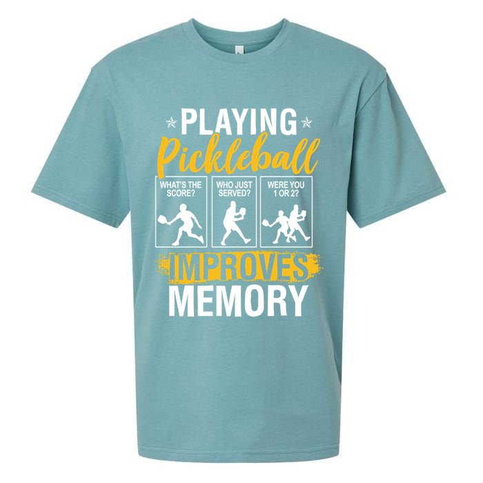 Funny Pickleball Memory Graphic Pickleball Player Sueded Cloud Jersey T-Shirt