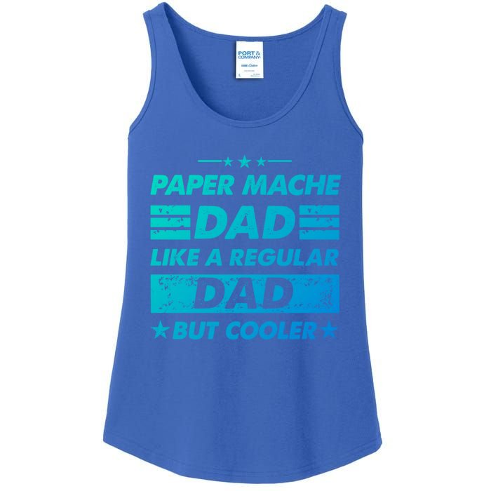 Funny Paper Mache Dad Like A Regular Dad But Cooler Gift Ladies Essential Tank